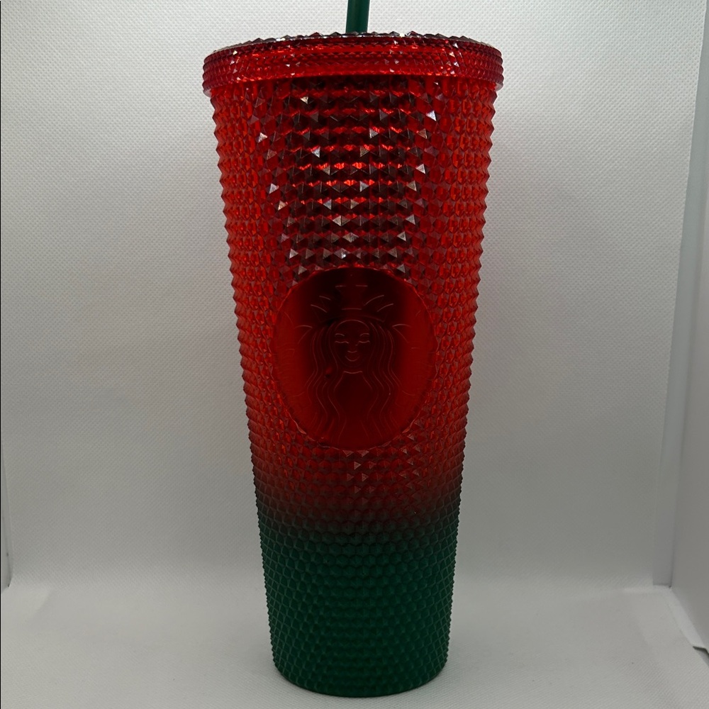 Starbucks X Disney 2021 Red and Green Tumbler with Straw - Picture 3 of 7